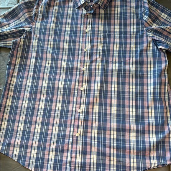 George Mens Shirt Size 2XL  Multicolor Blue Pink Plaid Classic Fit - Picture 7 of 15